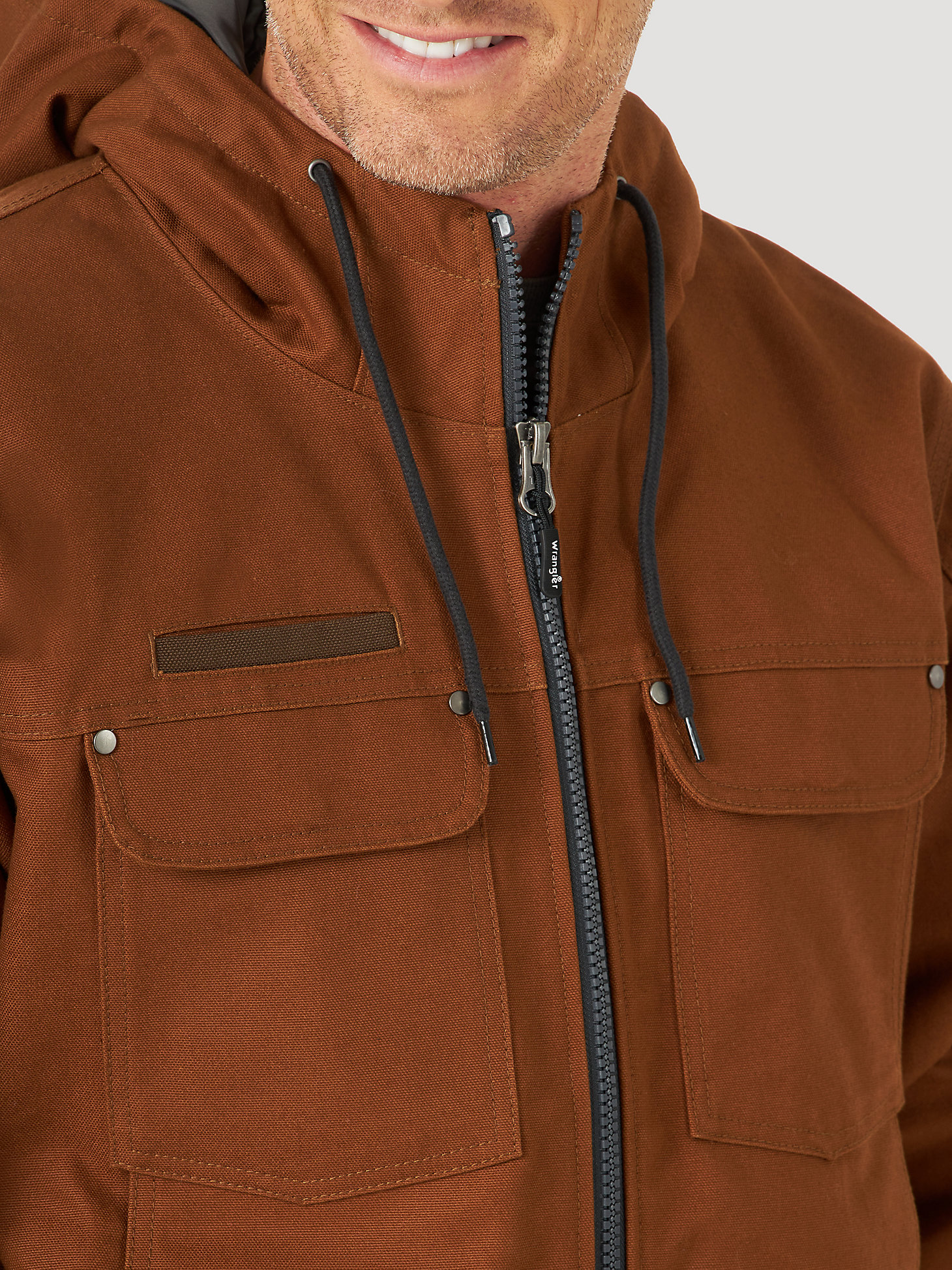 Wrangler® RIGGS Workwear® Tough Layers Insulated Canvas Work Jacket in Toffee alternative view 2