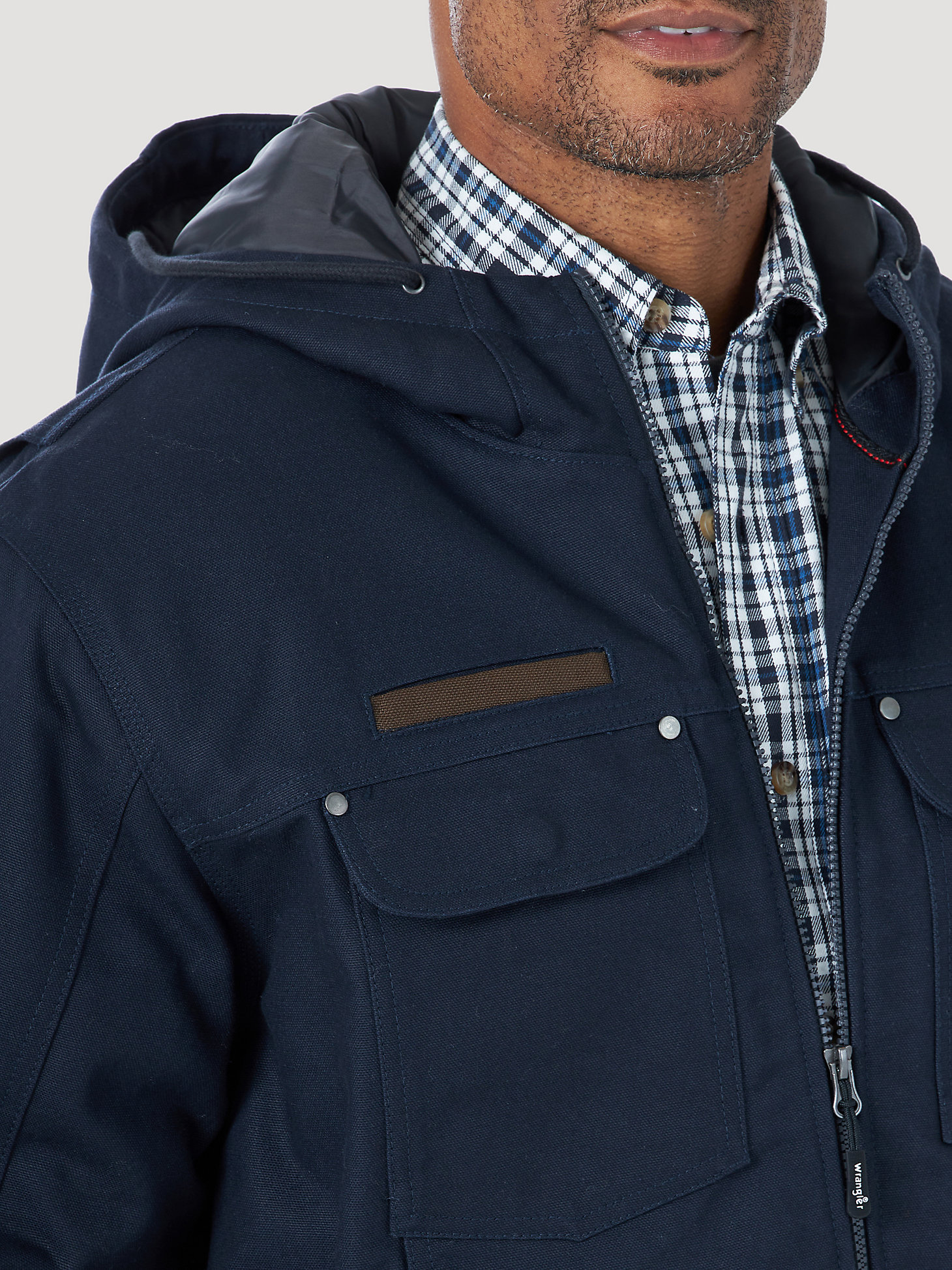 Wrangler® RIGGS Workwear® Tough Layers Insulated Canvas Work Jacket in Dark Navy alternative view 1
