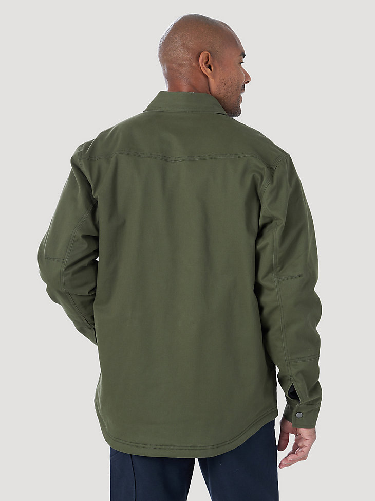 Wrangler® RIGGS Workwear® Tough Layers Fleece Lined Work Shirt Jacket in Loden alternative view