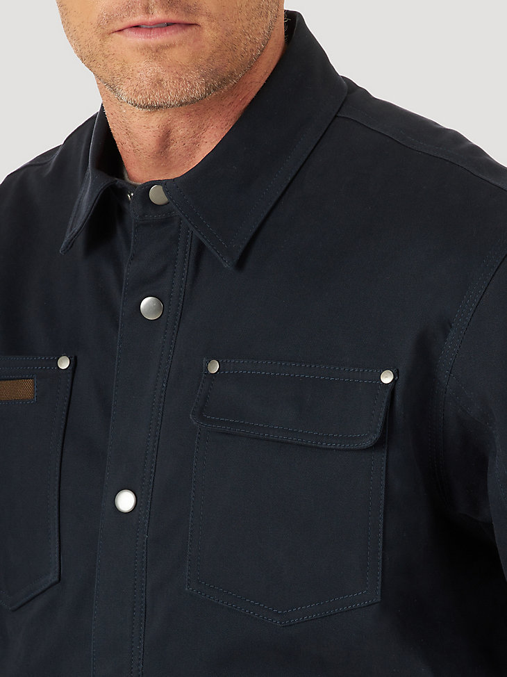 Wrangler® RIGGS Workwear® Tough Layers Fleece Lined Work Shirt Jacket in Dark Navy alternative view 2