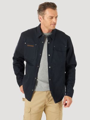Wrangler® RIGGS Workwear® Tough Layers Fleece Lined Work Shirt Jacket in  Dark Navy