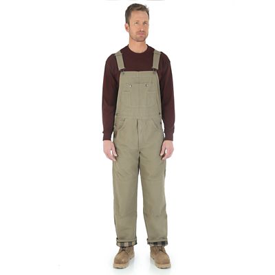 men's flannel lined denim overalls