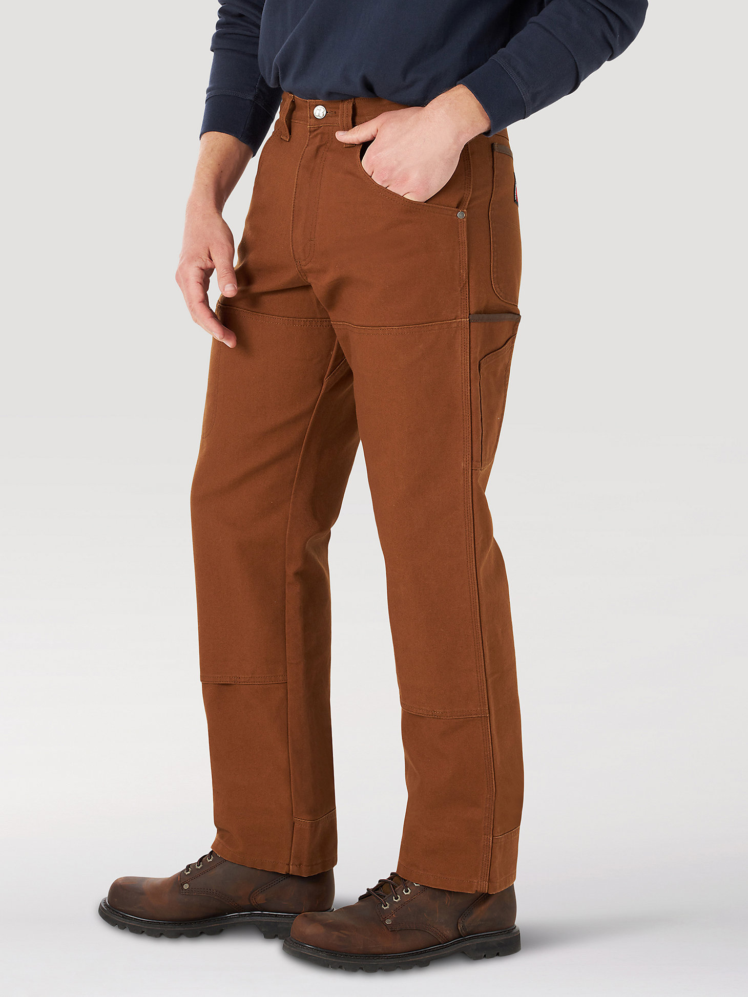 Wrangler® RIGGS Workwear® Mason Relaxed Fit Canvas Pant in Toffee Brown main view