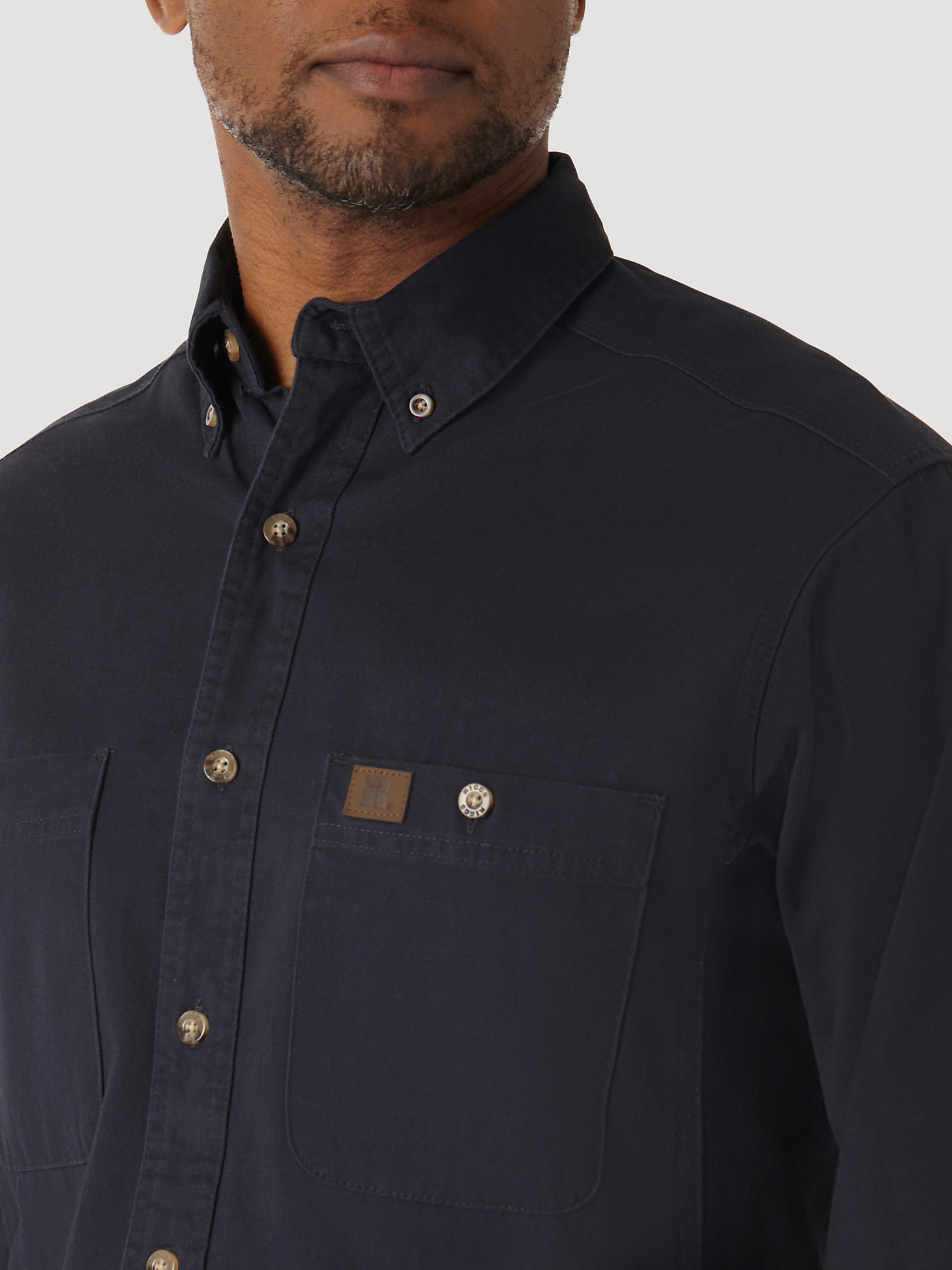 Navy Men's Wrangler Riggs Short Sleeve Shirt Size XL Color 