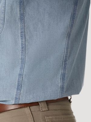 wrangler riggs workwear men's denim work shirt