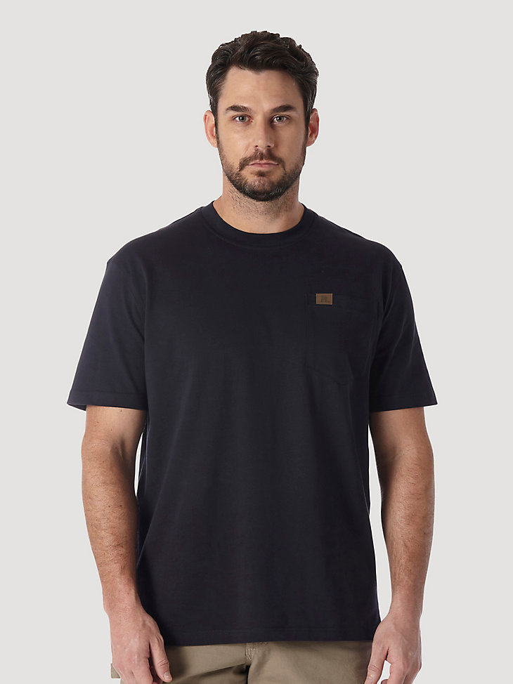 XL Color Men's Wrangler Riggs Short Sleeve Shirt Size Navy 