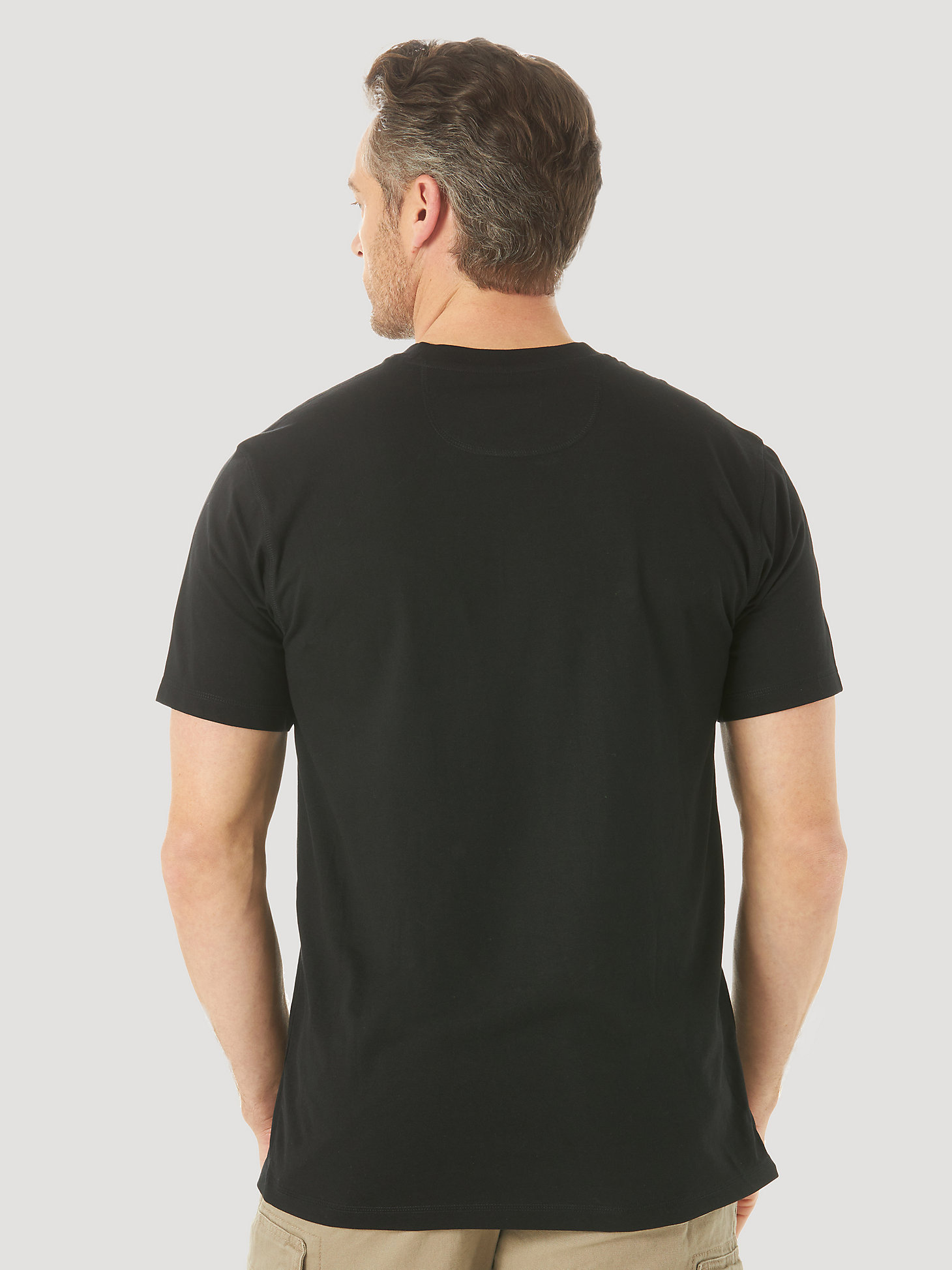 Wrangler® RIGGS Workwear® Short Sleeve 1 Pocket Performance T-Shirt in Black alternative view 1