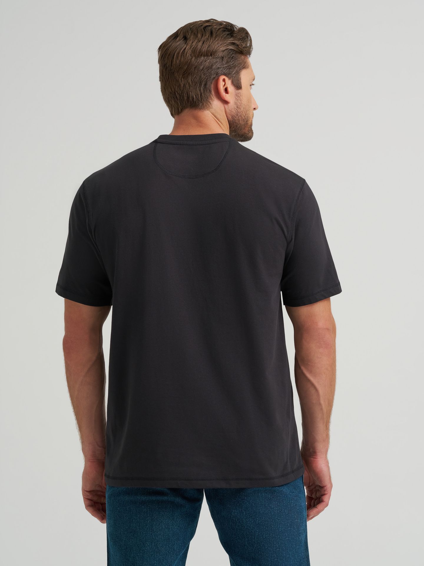 Мужская футболка Wrangler Riggs Workwear® Short Sleeve 1 Pocket Performance, цвет: Чёрный — фото 3