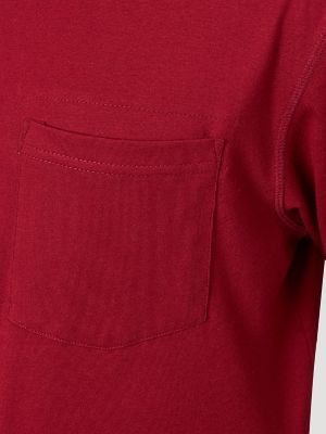 Wrangler® RIGGS Workwear® Short Sleeve 1 Pocket Performance T-Shirt in Currant Red alternative view 2