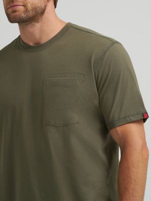 Wrangler&reg; RIGGS Workwear&reg; Short Sleeve 1 Pocket Performance T-Shirt in Hazel Green