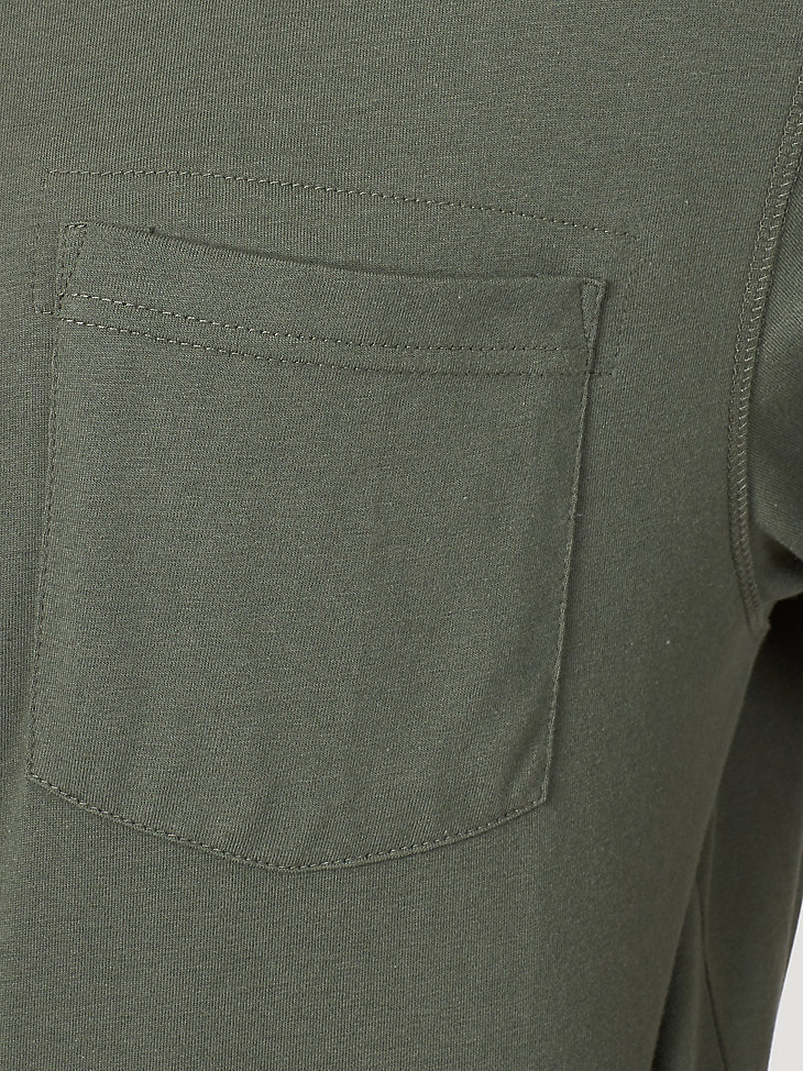 Wrangler® RIGGS Workwear® Short Sleeve 1 Pocket Performance T-Shirt in Hazel Green alternative view 3