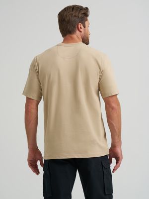 Wrangler® RIGGS Workwear® Short Sleeve 1 Pocket Performance T-Shirt in Khaki