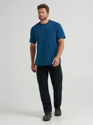 Wrangler&reg; RIGGS Workwear&reg; Short Sleeve 1 Pocket Performance T-Shirt in Oxford Blue