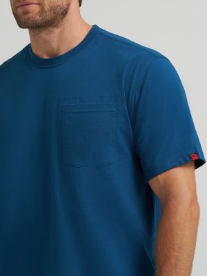Wrangler&reg; RIGGS Workwear&reg; Short Sleeve 1 Pocket Performance T-Shirt in Oxford Blue
