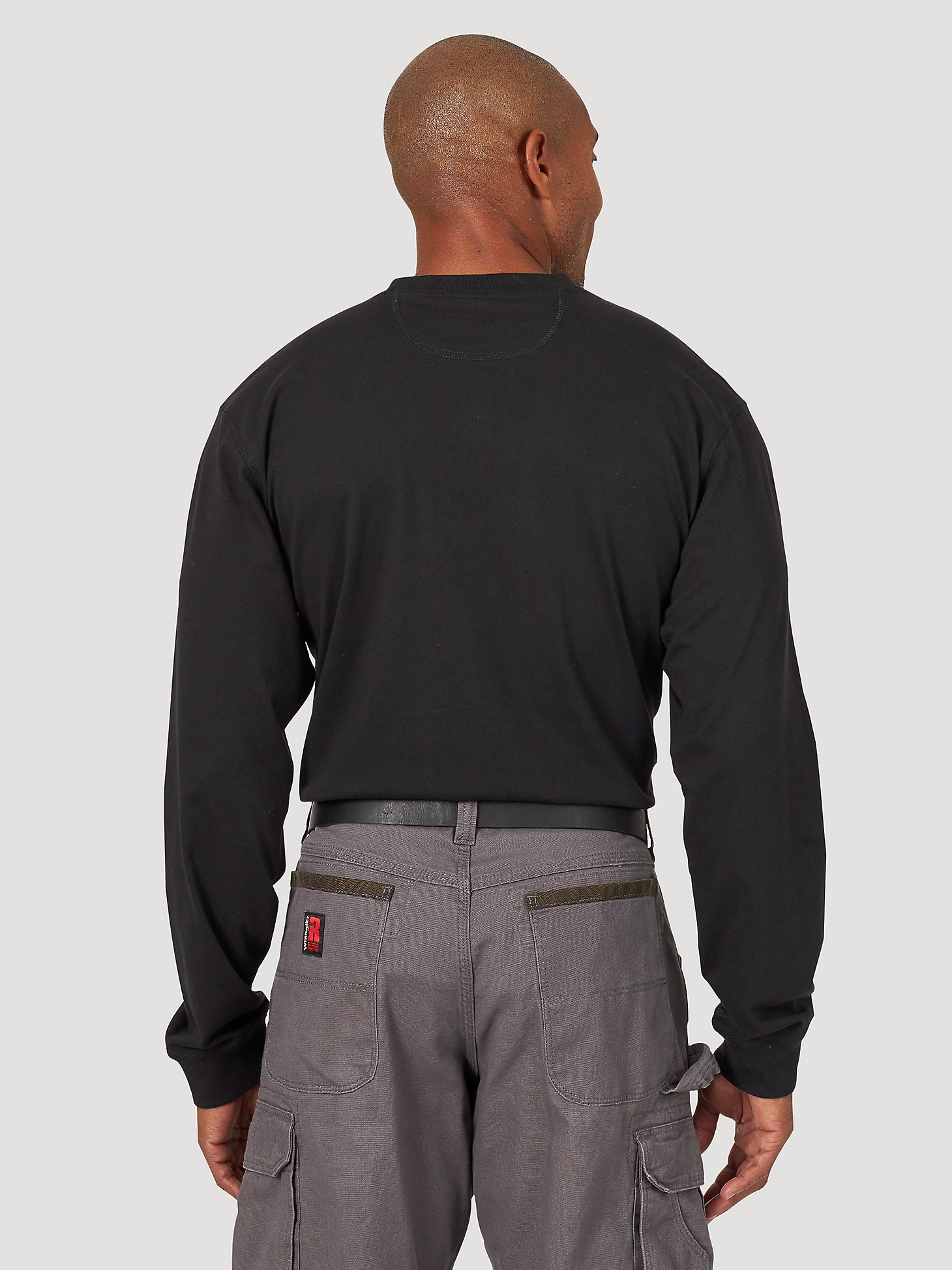 Wrangler® RIGGS Workwear® Long Sleeve 1 Pocket Performance T-Shirt in Black alternative view 1