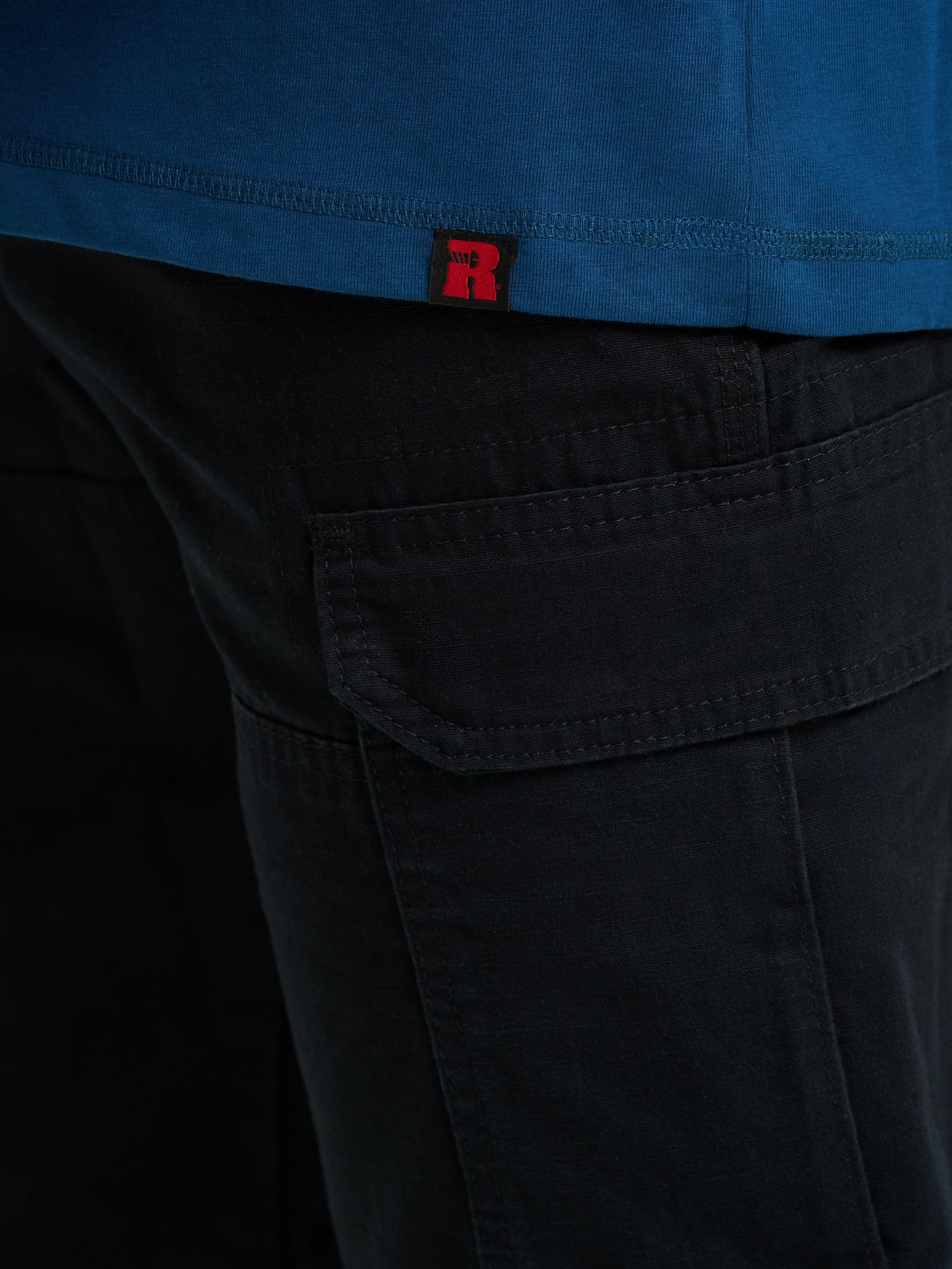 Мужская футболка Wrangler Riggs Workwear® Long Sleeve 1 Pocket Performance, цвет: Синий — фото 5