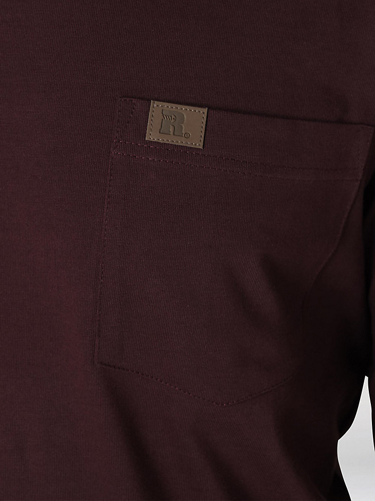 Wrangler® RIGGS Workwear® Long Sleeve Pocket T-Shirt in Burgundy alternative view 2