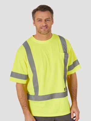 Wrangler® RIGGS Workwear® Short Sleeve High Visibility T-Shirt in Safety Green
