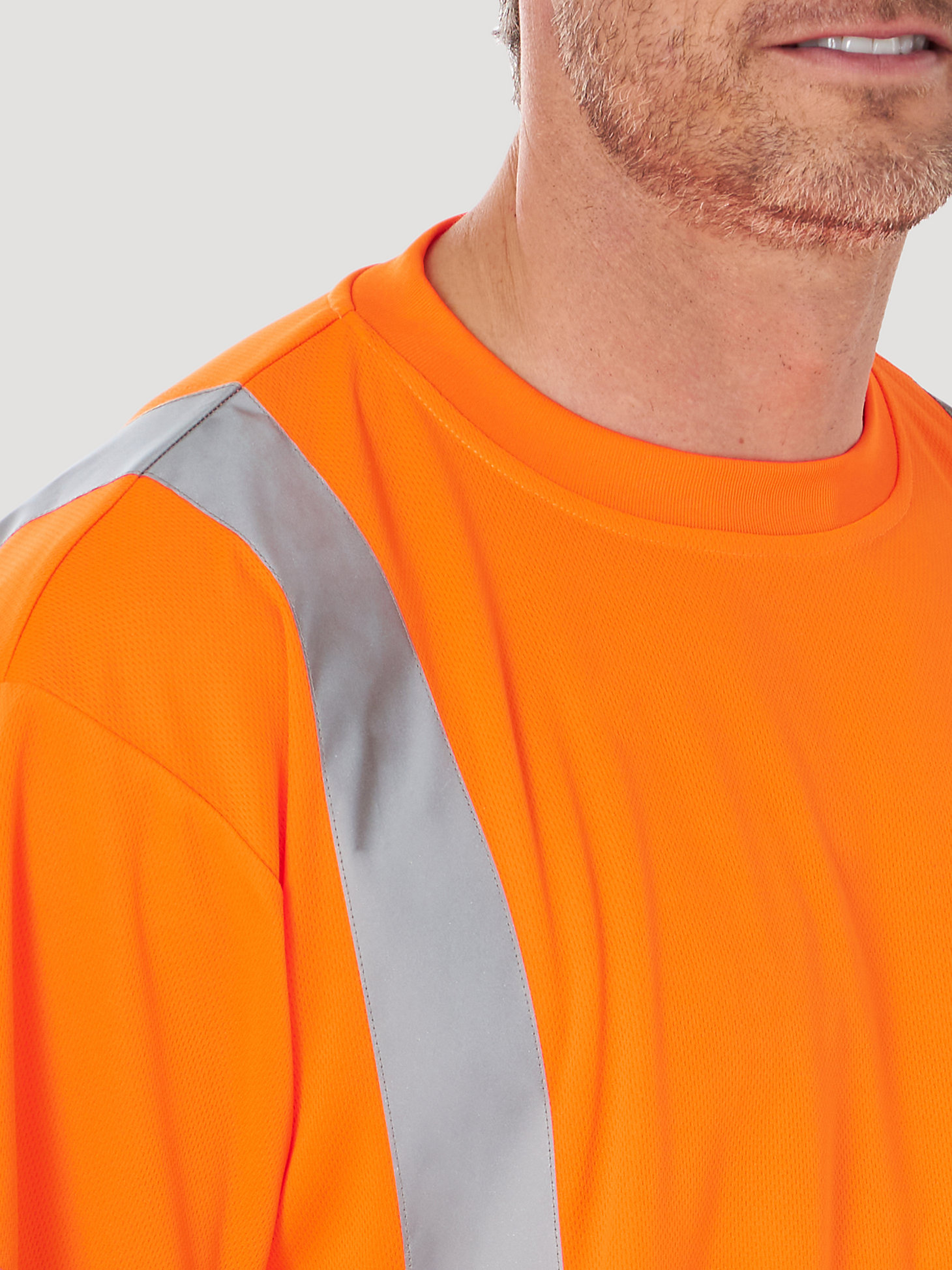 Wrangler® RIGGS Workwear® Short Sleeve High Visibility T-Shirt in Safety Orange alternative view 2