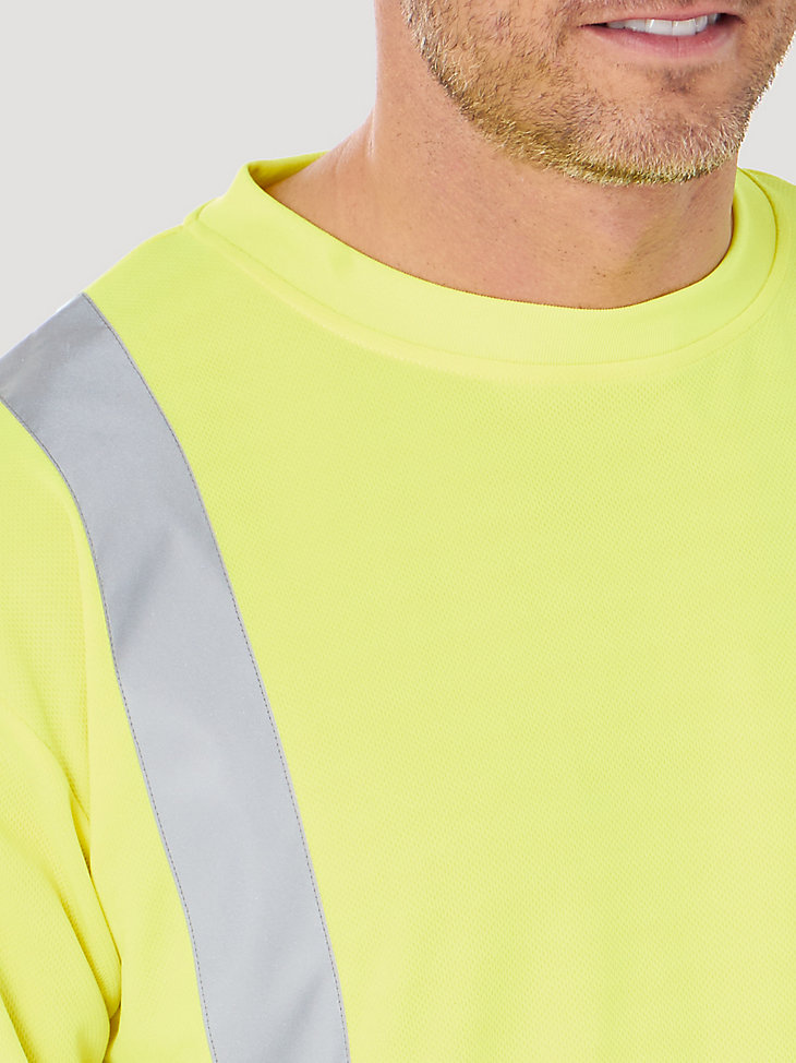 Wrangler® RIGGS Workwear® Long Sleeve High Visibility T-Shirt in Safety Green alternative view 2