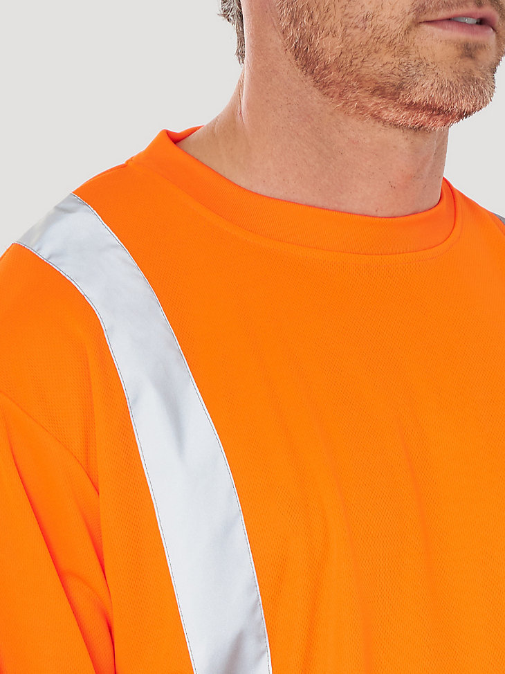 Wrangler® RIGGS Workwear® Long Sleeve High Visibility T-Shirt in Safety Orange alternative view 2
