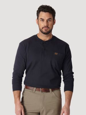 Arriba 77+ imagen wrangler henley long sleeve