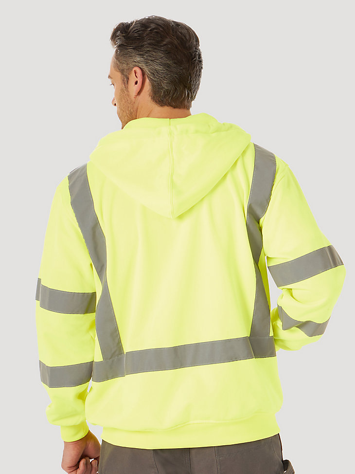 Wrangler® RIGGS Workwear® Long Sleeve High Visibility Hoodie in Safety Green alternative view