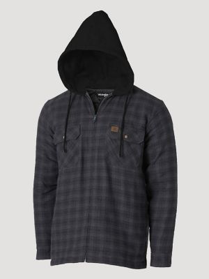 wrangler hooded flannel jacket