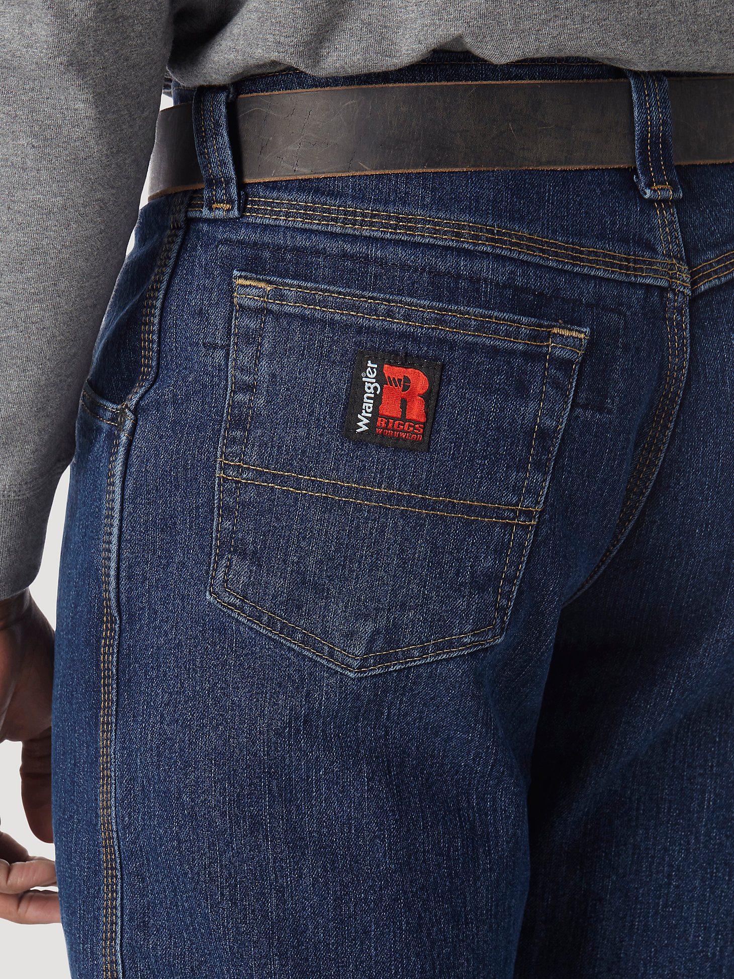 Wrangler® RIGGS Workwear® Advanced Comfort Five Pocket Jean in Mid Stone alternative view 3