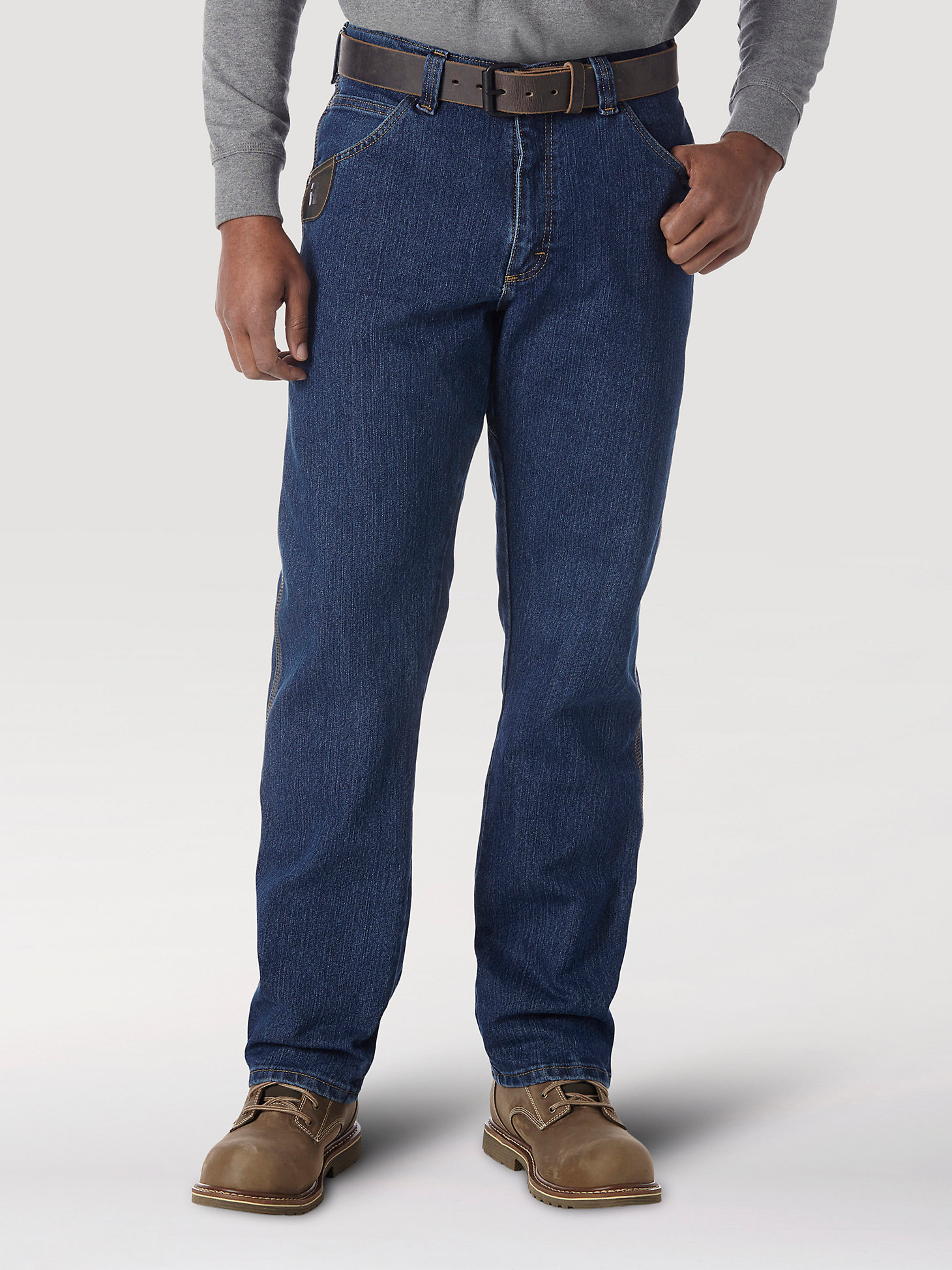 Wrangler® RIGGS Workwear® Advanced Comfort Five Pocket Jean in Mid Stone main view