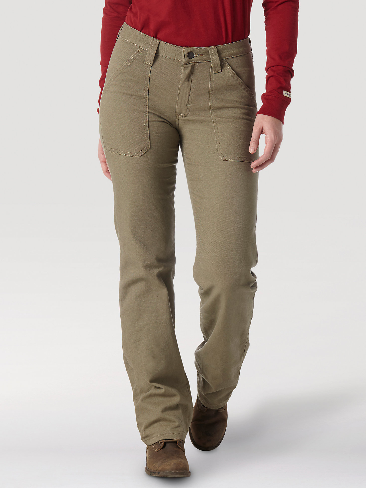 Women's Wrangler® RIGGS Workwear® Advanced Comfort Work Pant in Bark main view