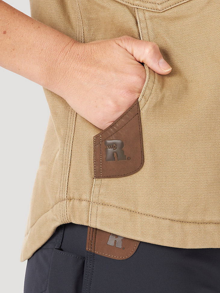 Women's Wrangler® RIGGS Workwear® Tough Layers Insulated Work Vest in Golden Khaki alternative view 4