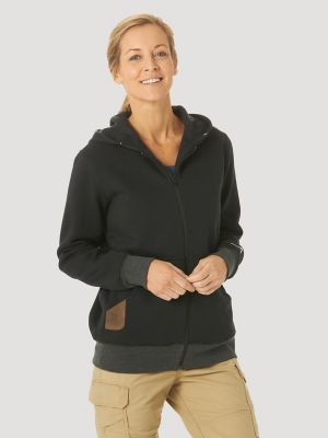 Women's Essential Ribbed Sunday Hooded Full-Zip, Women's Tops