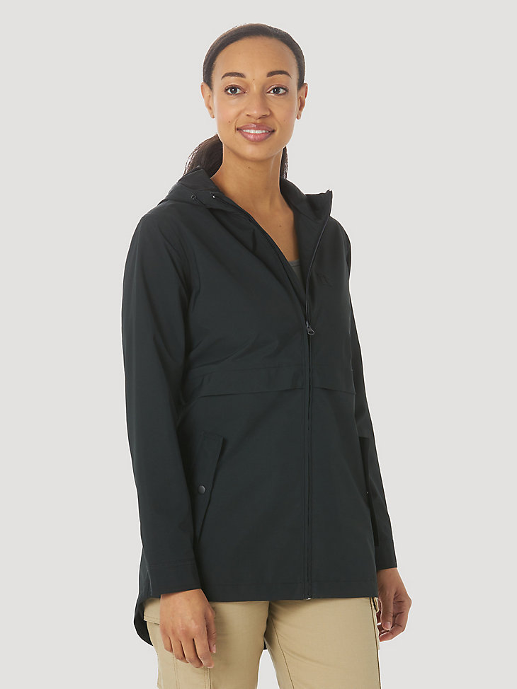 Women's Wrangler® RIGGS Workwear® Utility Rain Jacket in Black main view