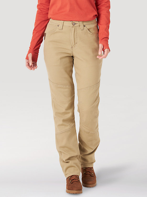 Women's Wrangler® RIGGS Workwear® Straight Fit Utility Work Pant in Golden Khaki