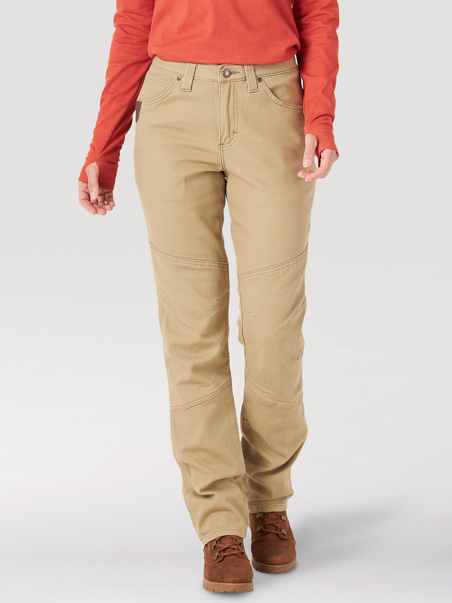 Women's Wrangler® RIGGS Workwear® Straight Fit Utility Work Pant in Golden Khaki main view