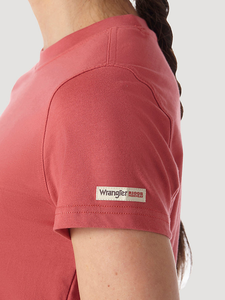 Women's Wrangler® RIGGS Workwear® Short Sleeve Performance T-Shirt in Berry alternative view 2