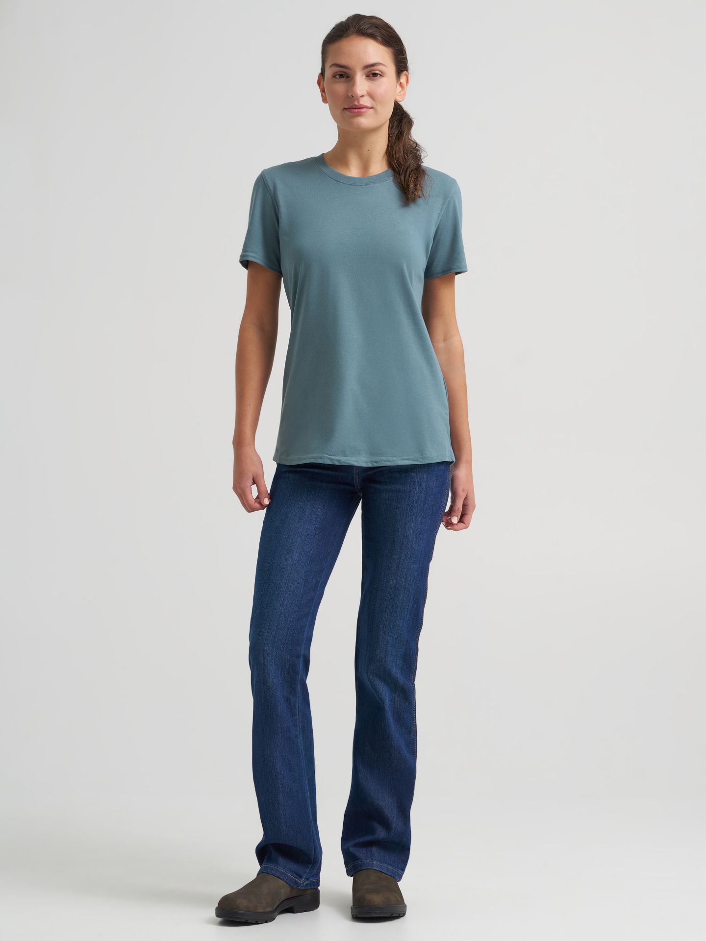 Женская футболка Wrangler Riggs Workwear® Short Sleeve Performance, цвет: Морской зелёный — фото 2