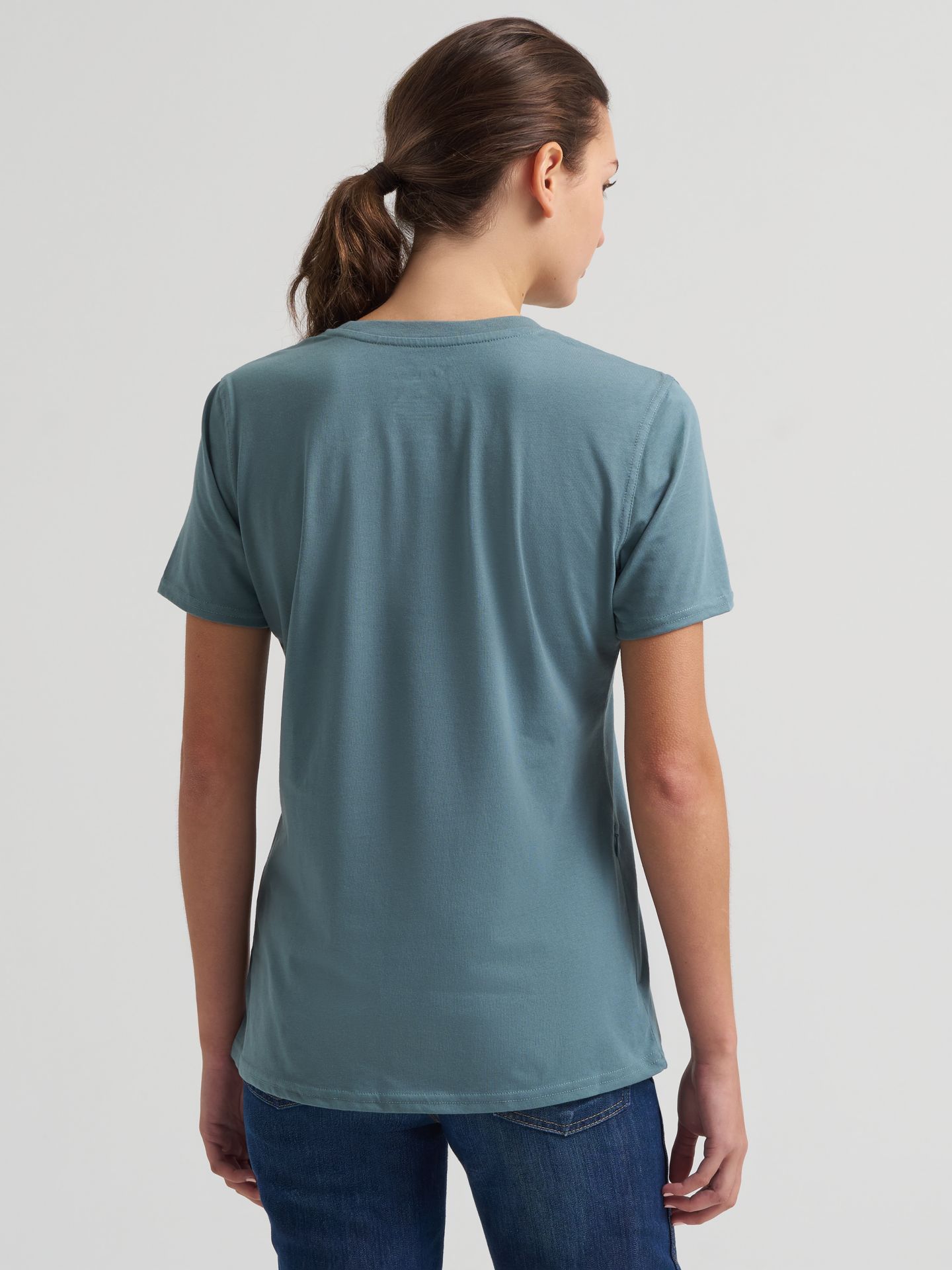 Женская футболка Wrangler Riggs Workwear® Short Sleeve Performance, цвет: Морской зелёный — фото 3