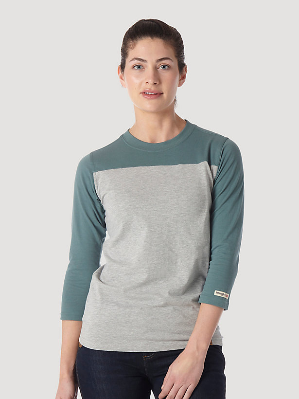 Women's Wrangler® RIGGS Workwear® Three-Quarter Sleeve Colorblocked Performance T-Shirt