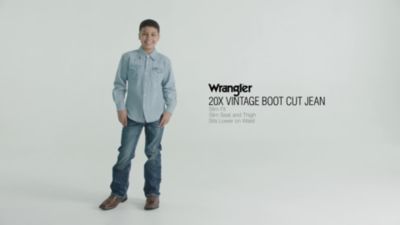 Boy's Wrangler&reg; 20X&reg; Vintage Bootcut Slim Fit Jean (8-20) in Midland alternative view 2