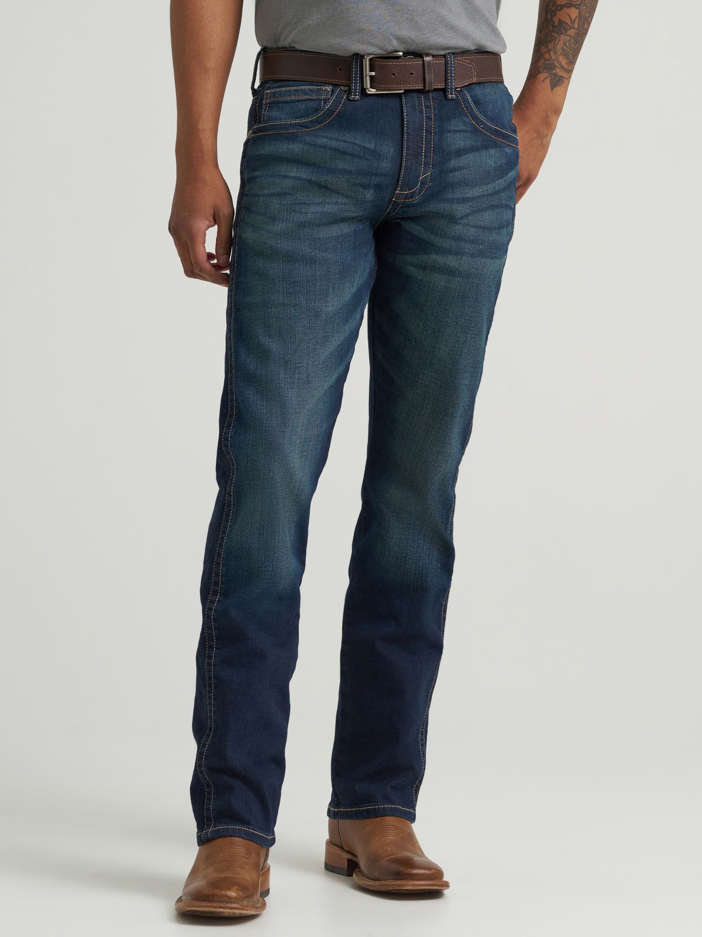 Мужские джинсы Wrangler 20X® No. 44 Slim Fit Straight Leg, цвет: Denver — фото 2