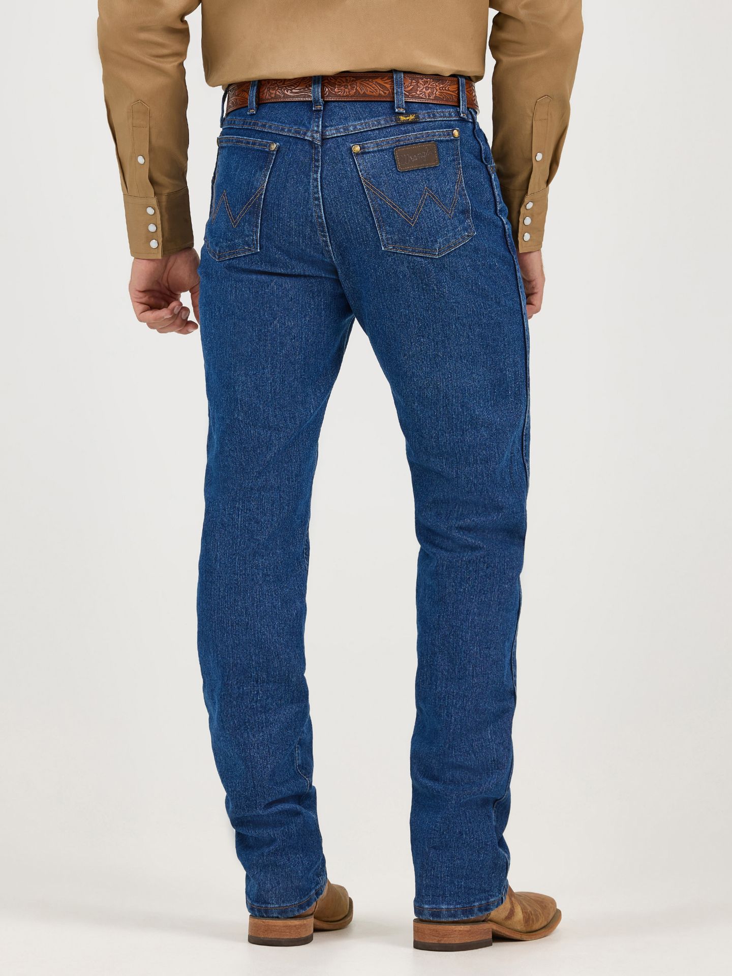 Мужские джинсы Wrangler Premium Performance Advanced Comfort Cowboy Cut® Regular Fit, цвет: Серо-бежевый — фото 3