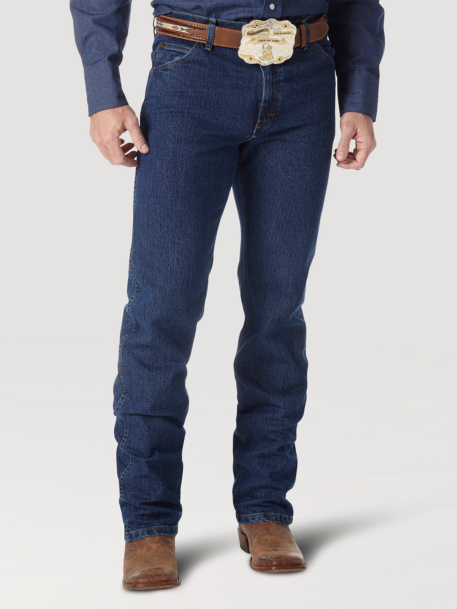 Premium Performance Advanced Comfort Cowboy Cut® Regular Fit Jean in Mid Stone main view