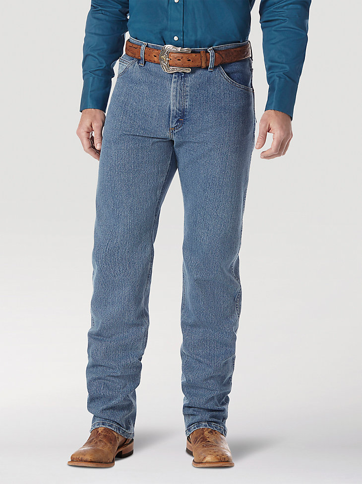 Premium Performance Advanced Comfort Cowboy Cut® Regular Fit Jean in Stone Bleach main view