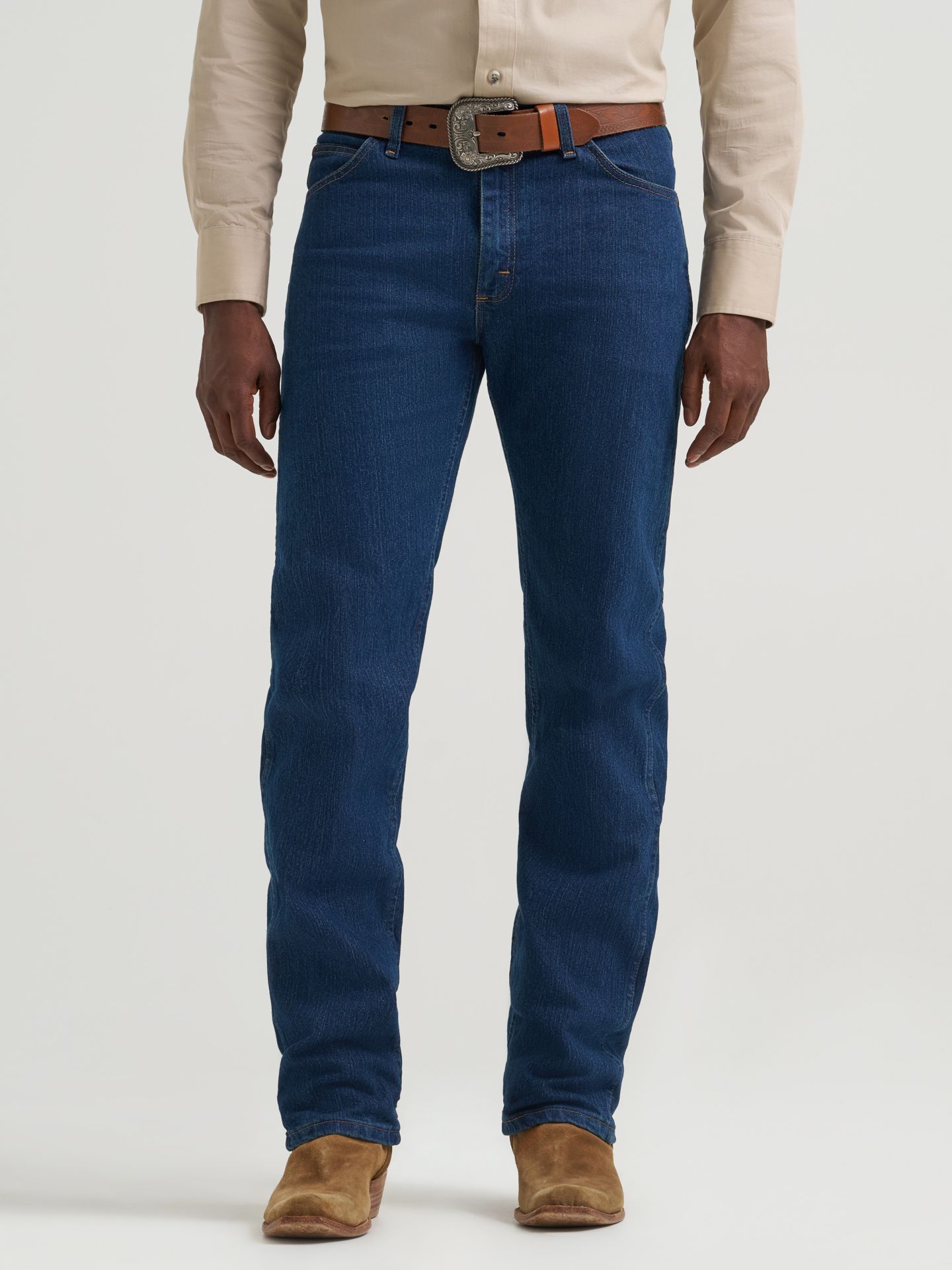 Мужские джинсы Wrangler Premium Performance Cowboy Cut® Advanced Comfort Wicking Regular Fit, цвет: Тёмно-синий — фото 3