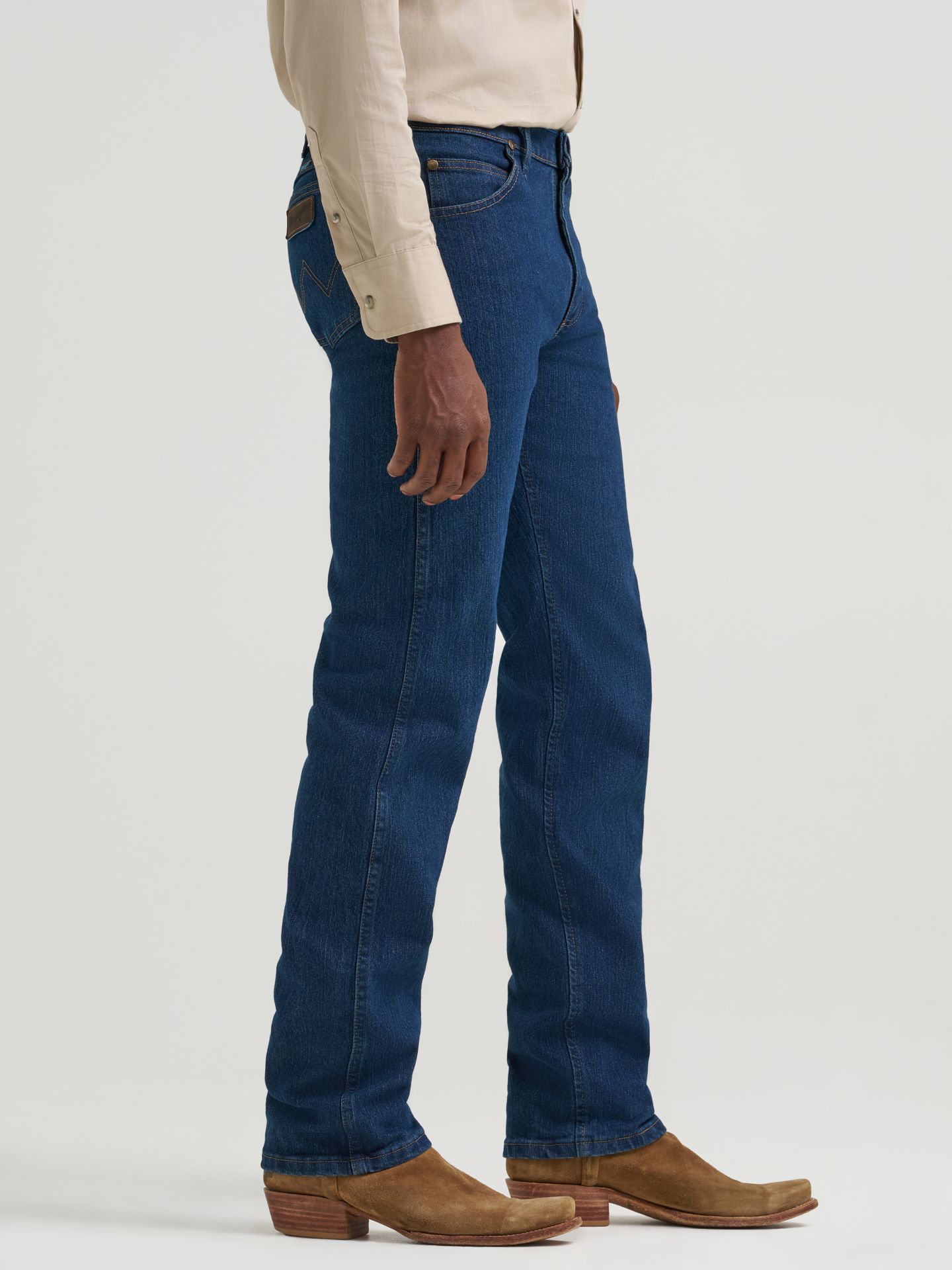 Мужские джинсы Wrangler Premium Performance Cowboy Cut® Advanced Comfort Wicking Regular Fit, цвет: Тёмно-синий — фото 4