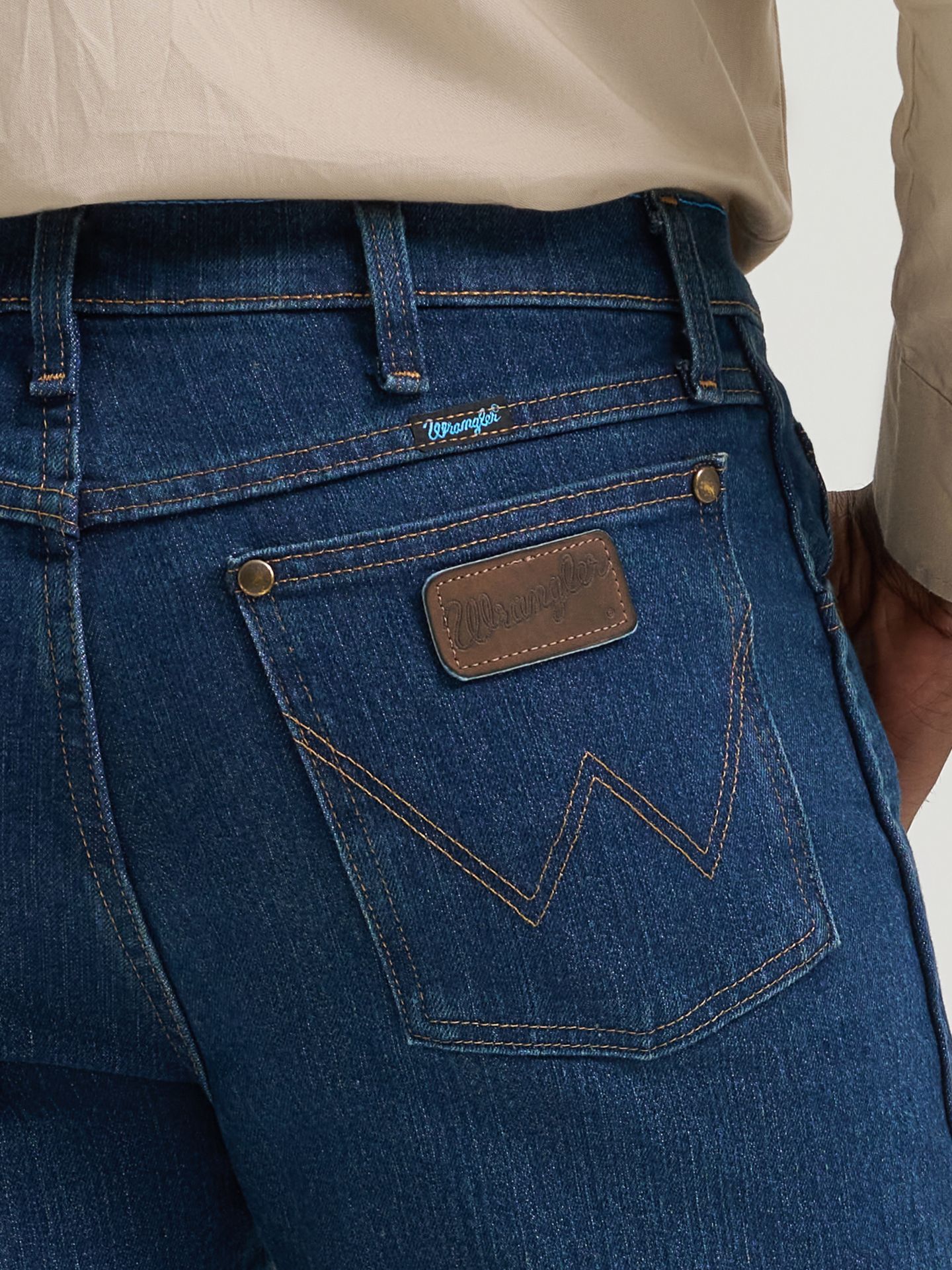Мужские джинсы Wrangler Premium Performance Cowboy Cut® Advanced Comfort Wicking Regular Fit, цвет: Тёмно-синий — фото 5