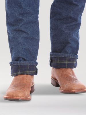 Flannel lined jeans slim on sale fit