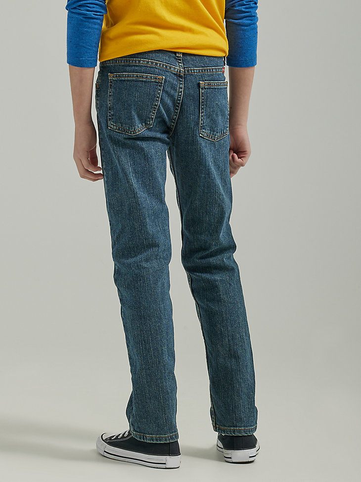 Boy's Wrangler® Five Star Classic Straight Fit Jean (8-16) in Sunkissed Denim alternative view